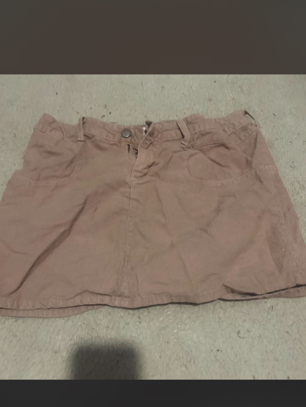 Abercrombie & Fitch Blush Pink Corduroy Mini Skirt